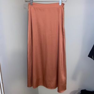 Burnt Orange Midi Skirt